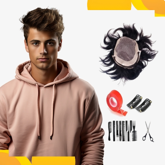 High-Quality Natural Hair Wigs for Men